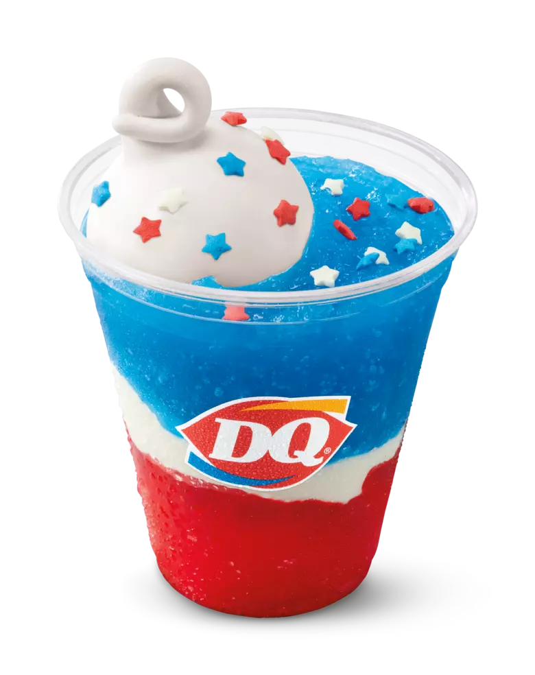 DQ Stars & Stripes MISTY Slush Float - Red White and Blue